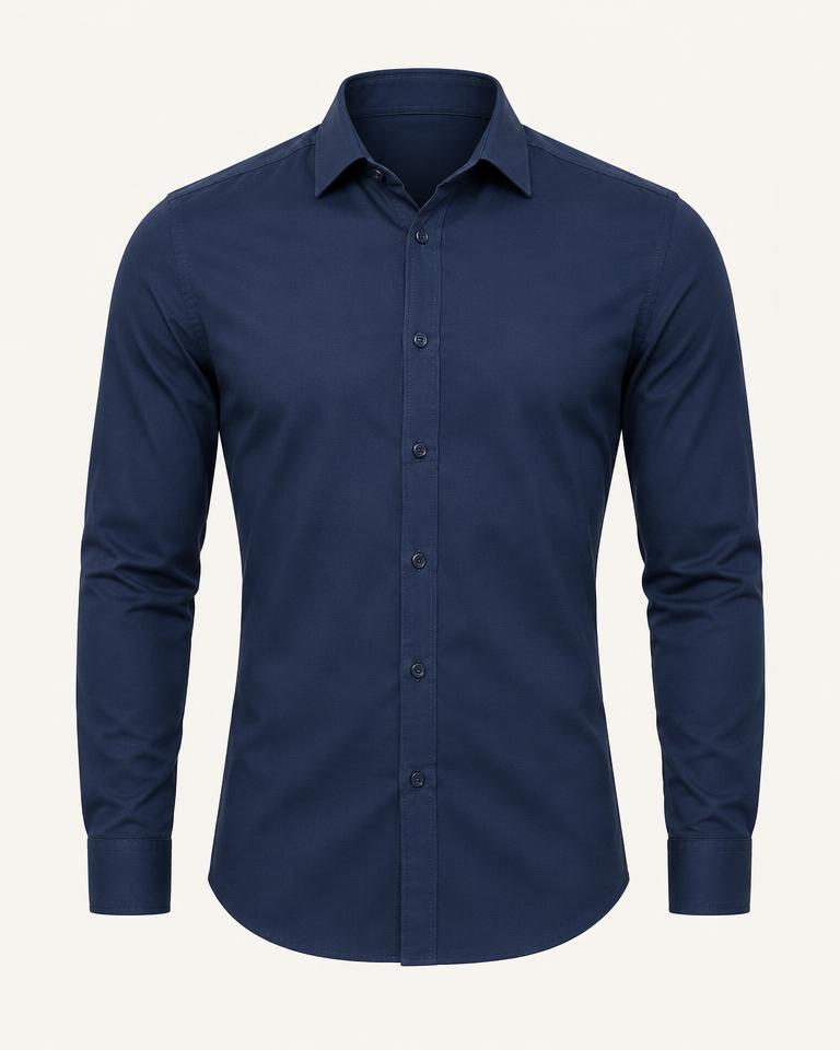 Classic Navy Blue Slim Fit Shirt in Navy Blue
